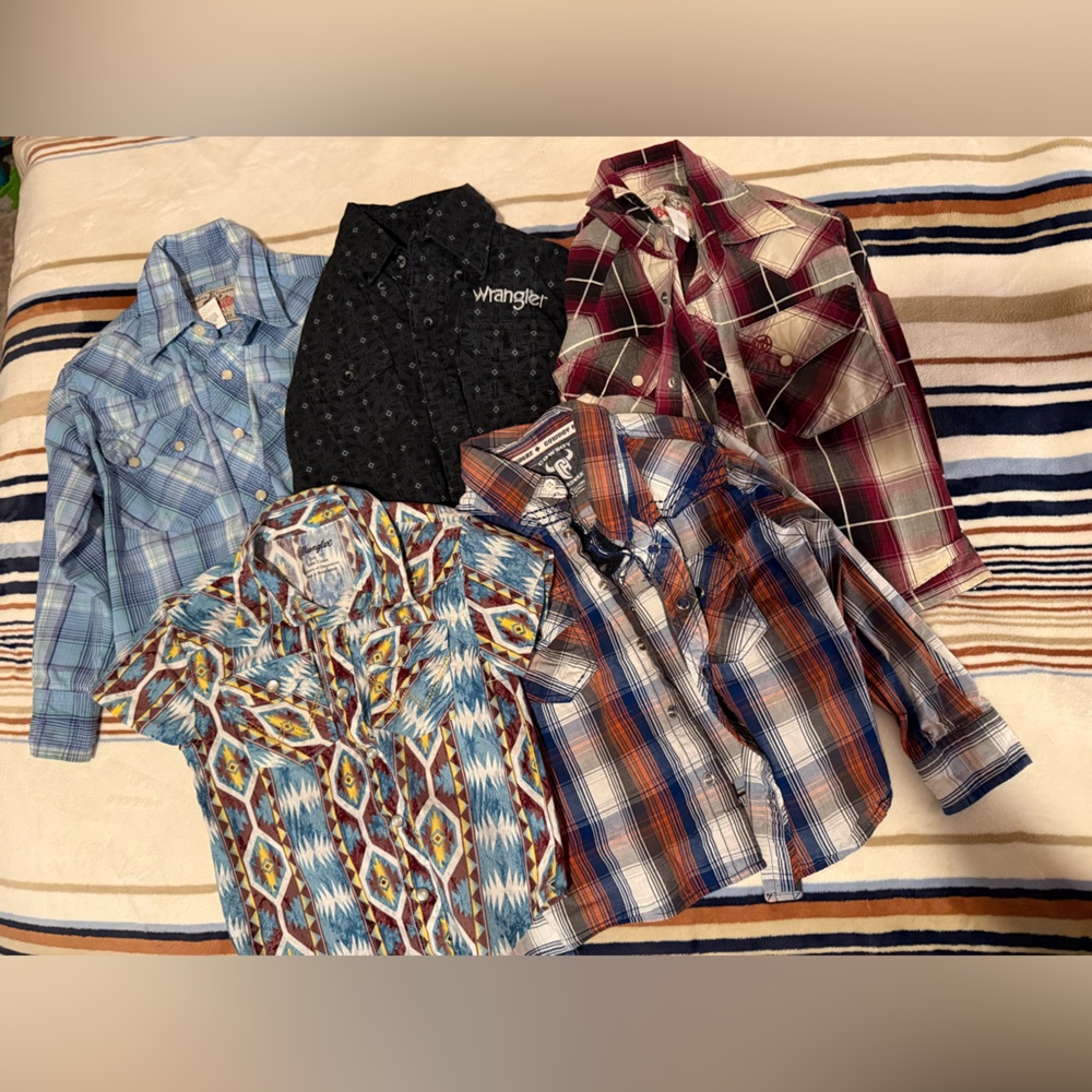 Toddler Wrangler and Cowboy Hardware button-up lot!